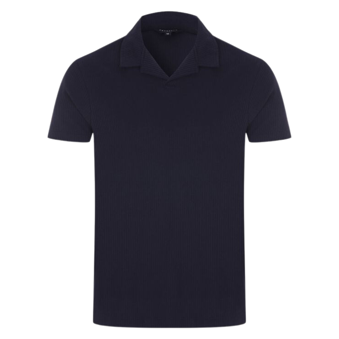 Navy blue ottoman polo