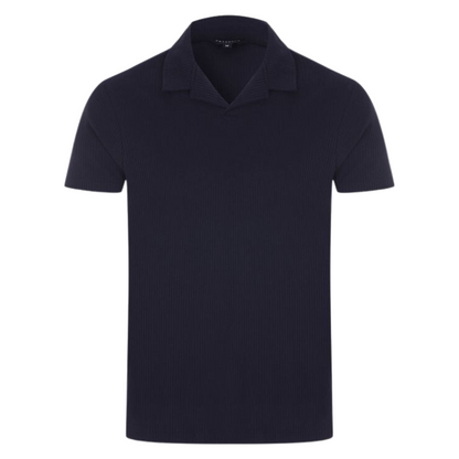 Navy blue ottoman polo