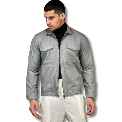 Light gray woolen Jacket